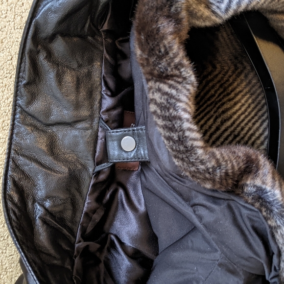 Danier Leather Fur Lined Jacket - Picture 6 of 9